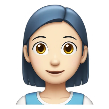 long ear female doraemon sticker