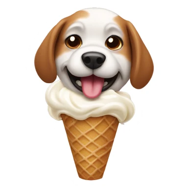 dog farting while eating ice cream sticker