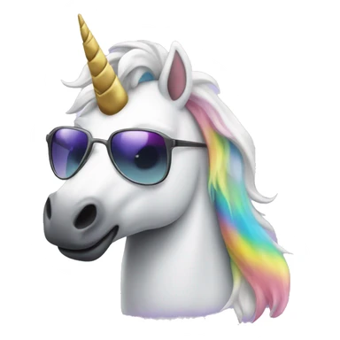 unicorn with sunglasses  sticker