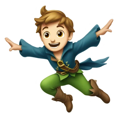 peter pan flying sticker