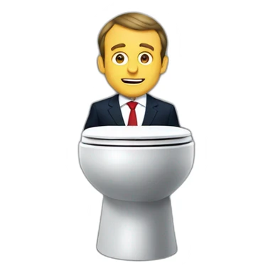 Emmanuel Macron aux toilettes sticker