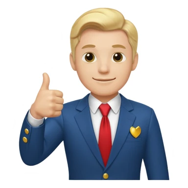 Homelander doing thumbs up in his suit sticker