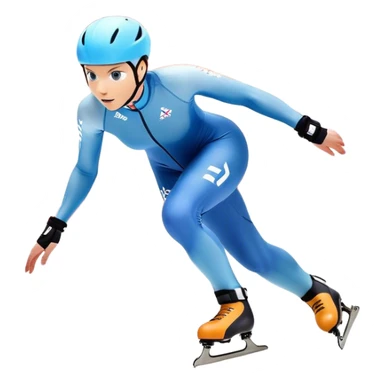 Short track speed skate sticker