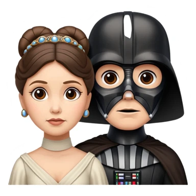 Darth Vader and Princess Leia light savers crossing sticker