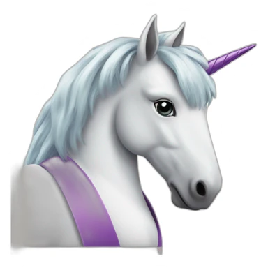 Unicorn holding business card sticker