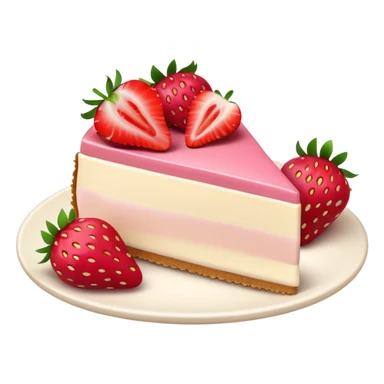 slice of strawberry cheesecake sticker