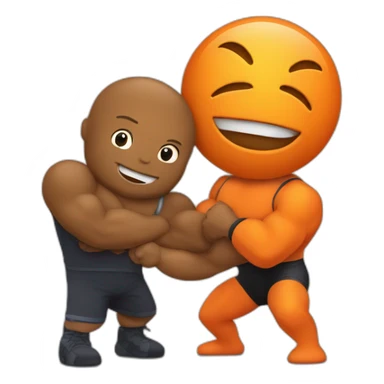 Otto the orange mascot wrestling with Eddie veder  sticker