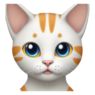 discord cat orange stripes and blue eyes sticker