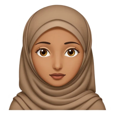 arab woman with hijab cover face sticker