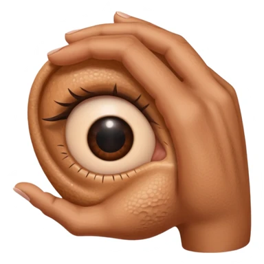 solo orecchio con mano dietro sticker