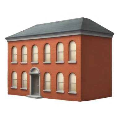 Red brick building  sticker