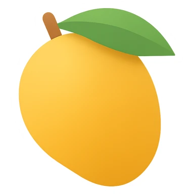 a mango with color fill sticker