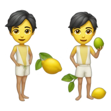 Humain avec tête de citron sticker