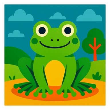 Frog sticker