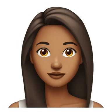 Beautiful Mixed woman with long dark hair with copper highlights sticker