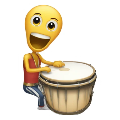 squelette jouant du tambour  sticker