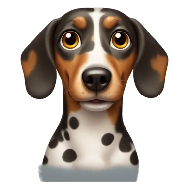 weenie dog with spots sticker