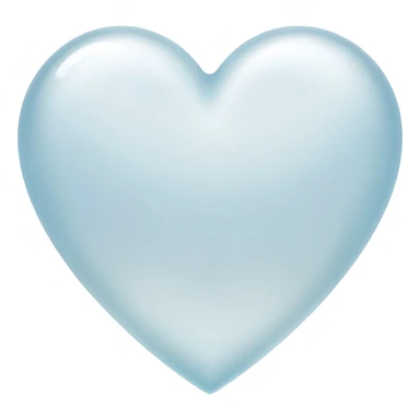 ivorish heart with a frosted glass look sticker