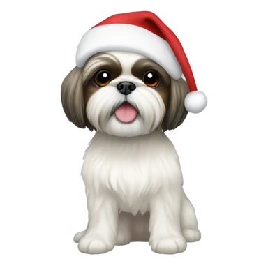 Christmas Shih Tzu  sticker