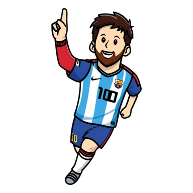 Lionel Messi celebrating goal sticker