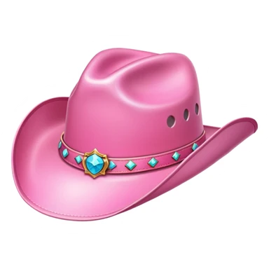 Pink cowgirl hat fancy  sticker