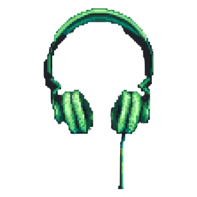 green headphones sticker