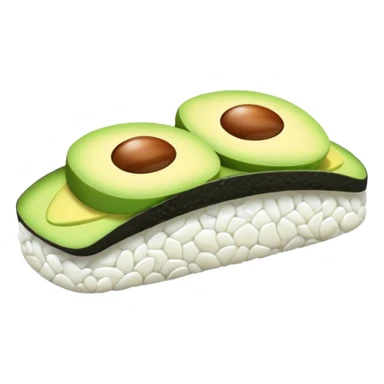 Avocado sushi cute sticker