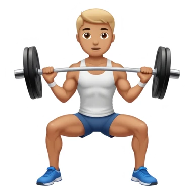 person doing leg workout with weights sticker