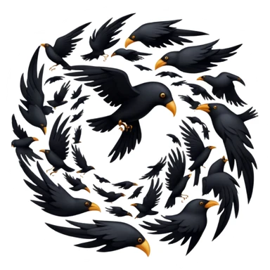 Mix tornado with crows sticker