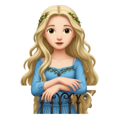 Juliet against the backdrop of a balcony sticker