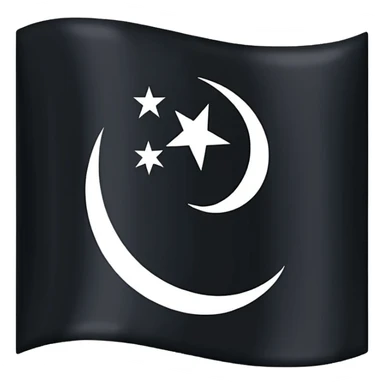 Black flag shahada in middle sticker