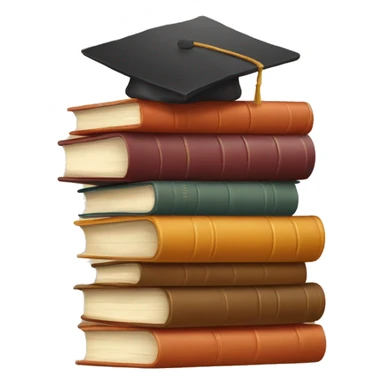 Stack of books in autumnal tones sticker