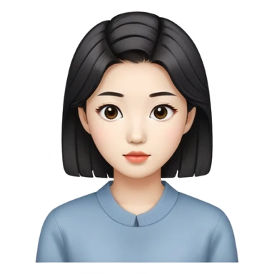 Korean woman in her 20s with modern hairstyle sticker