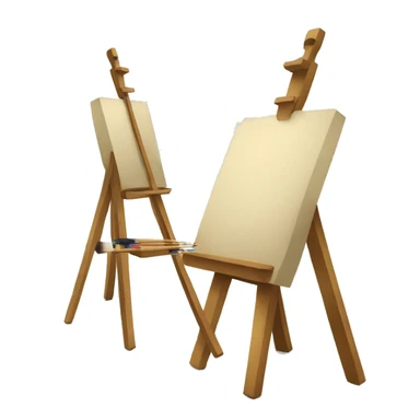 ART EASEL WITH PAINT BRUSHES sticker
