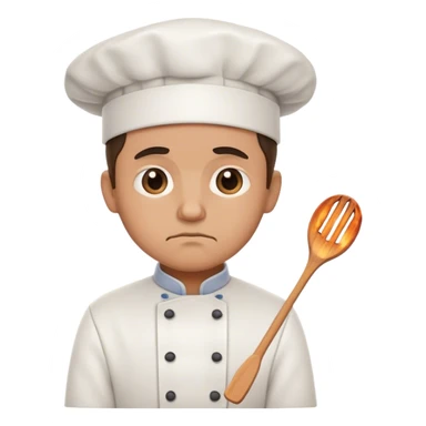 Sad chef grilling sticker