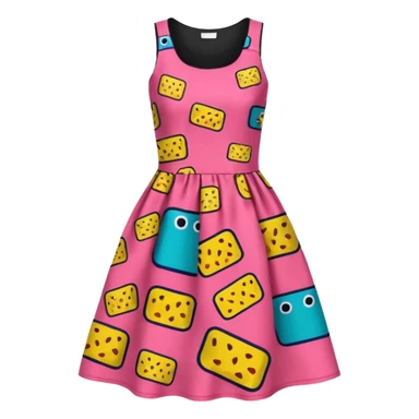 BETSEY JOHNSON STYLE SPAM print dress sticker