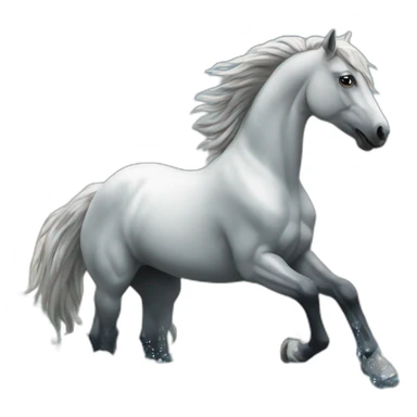 Un cheval sur l'eau sticker