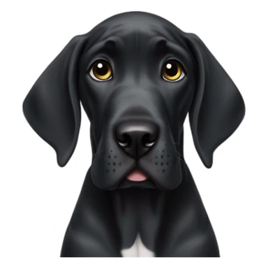 black great dane puppy sticker