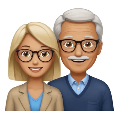 Hot girl teaching an older man modern life  sticker