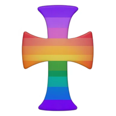 LGBT+ flag cross manji bouddhist in the middle sticker