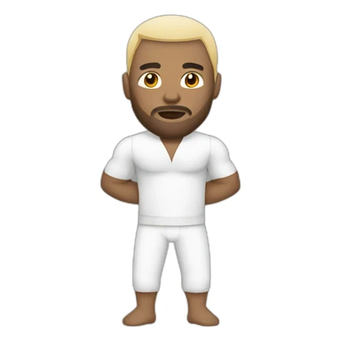 White MMA fighter sticker