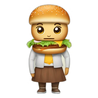grufallo who eat a hamburger sticker