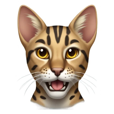 Extremely vicious Savannah cat sticker