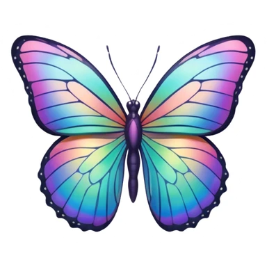pastel rainbow butterfly sticker
