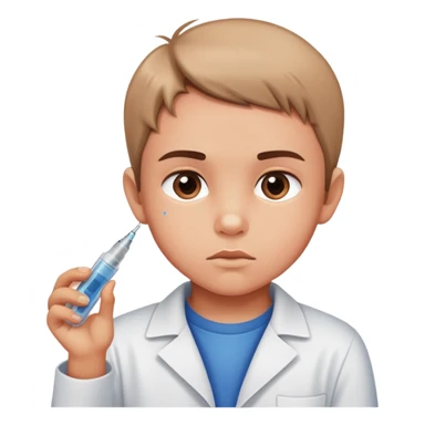 A diabetic kid doing insulin  sticker