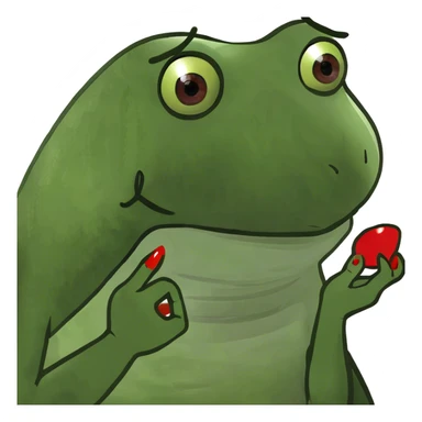 Avocado with lips and nails sticker