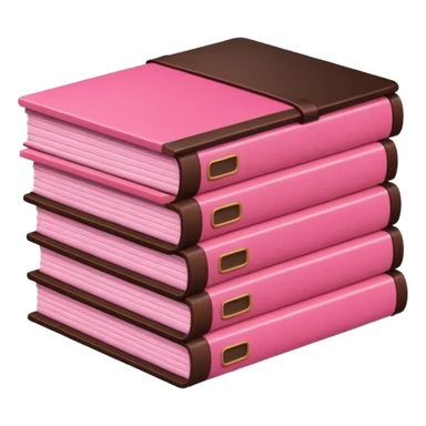 pink and dark brown file pile sticker