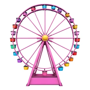 mix pink Ferris wheel sticker