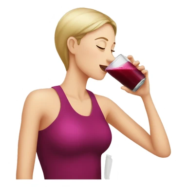  woman drinking beet juice sticker