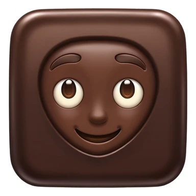 dark chocolate separated square sticker